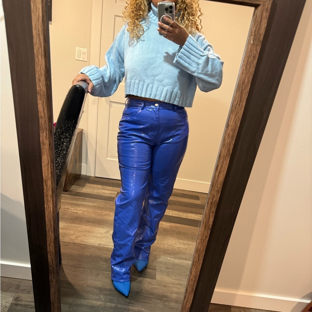 NWT Faux Leather Straight Leg Pants from ASOS​ - Picture 2 of 5